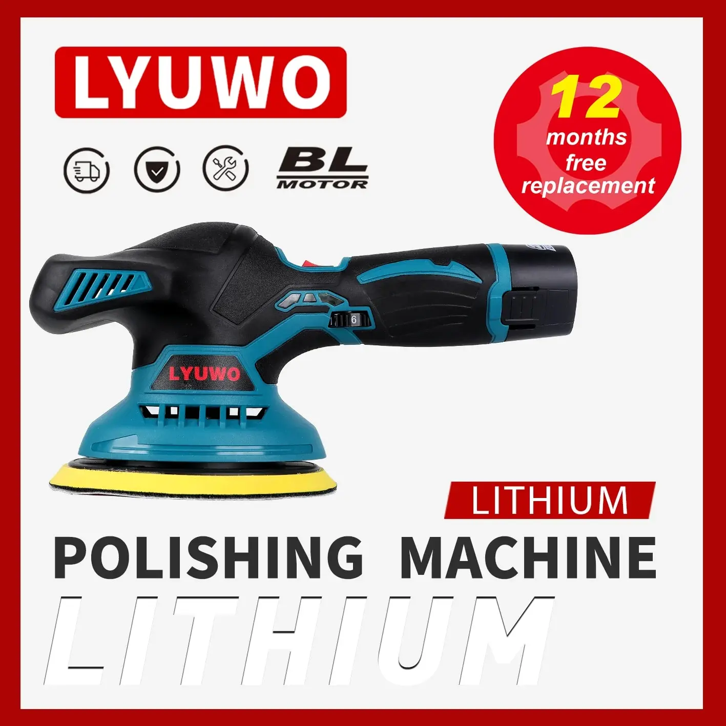 LYUWO Wireless Car Polishing Machine Electric Polishing Machine Wireless Car Silicone Ma car body polisher files,wood polishing machine