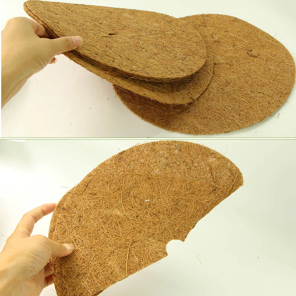 Flowerpot Gasket Planting Mat Gardening Mat Coconut Fiber Liners 30/35/40/45/cm 3mm Thickness Coco Coir Fiber Tree Mulch Ring Protector