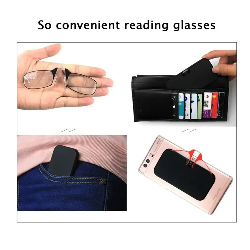 2026 Clip-On Mini-Lesebrille für Herren, optische Brille mit Etui, Damen-Korrekturbrille 1.0-3.0 – Detail 8
