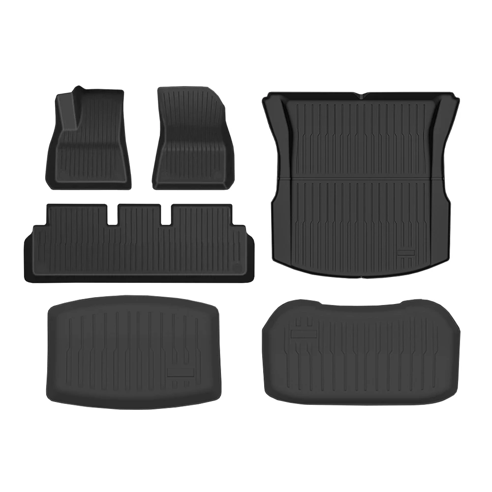 For Tesla Model 3 Highland Floor Mats TPE All Weather Front Rear Cargo Liner Mat Waterproof Anti-Slip Mats Accessories