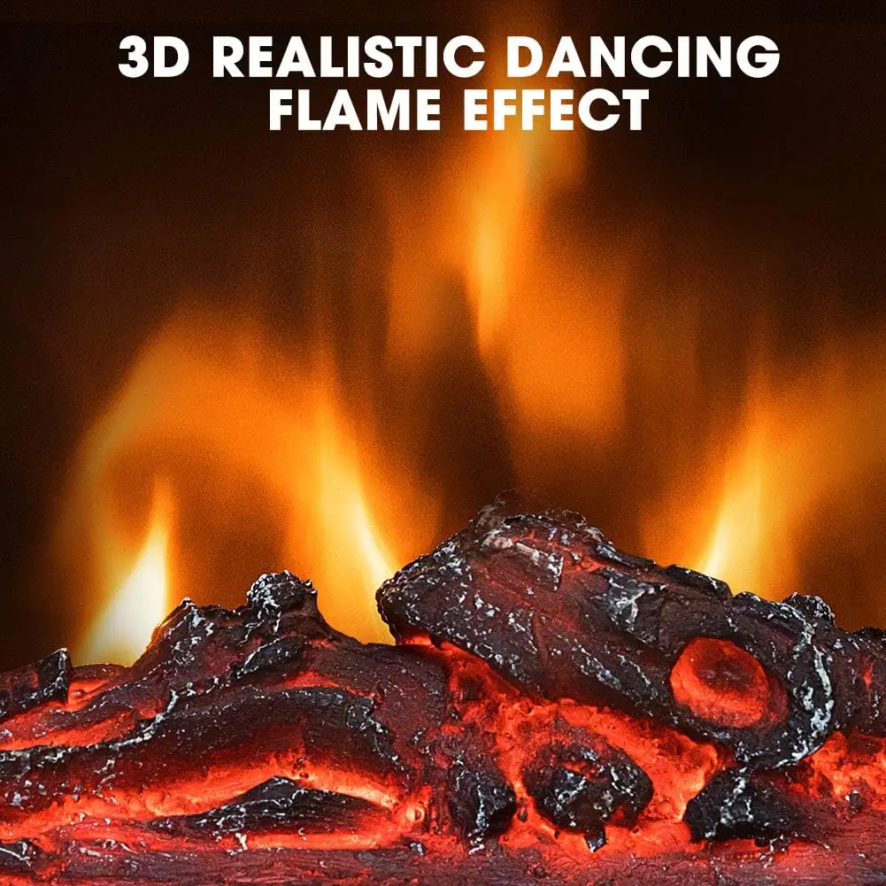 Heater, Space Heater for Indoor Use, Portable Fireplace Heater with  Realistic Flame Effect, Retro Style Small Room Heater, Overh