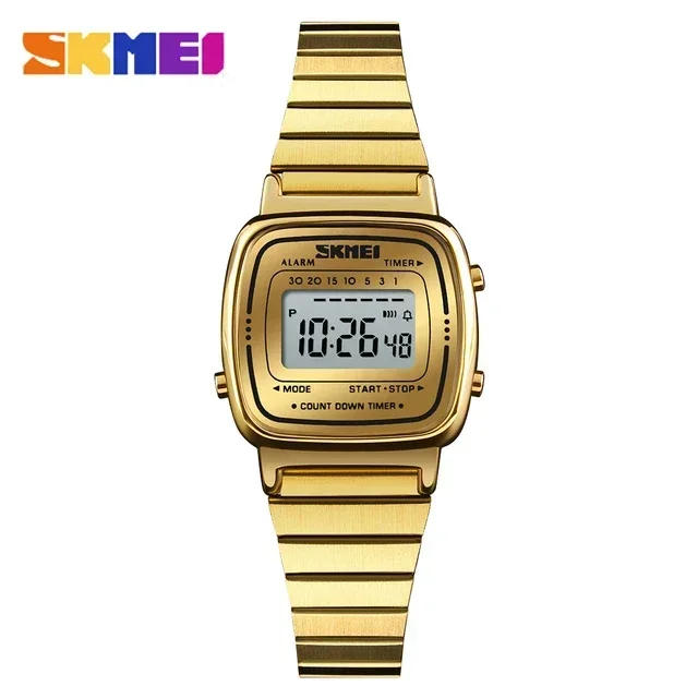 SKMEI 1901 Luxury Small Dial Digital Watch for Stainless Steel