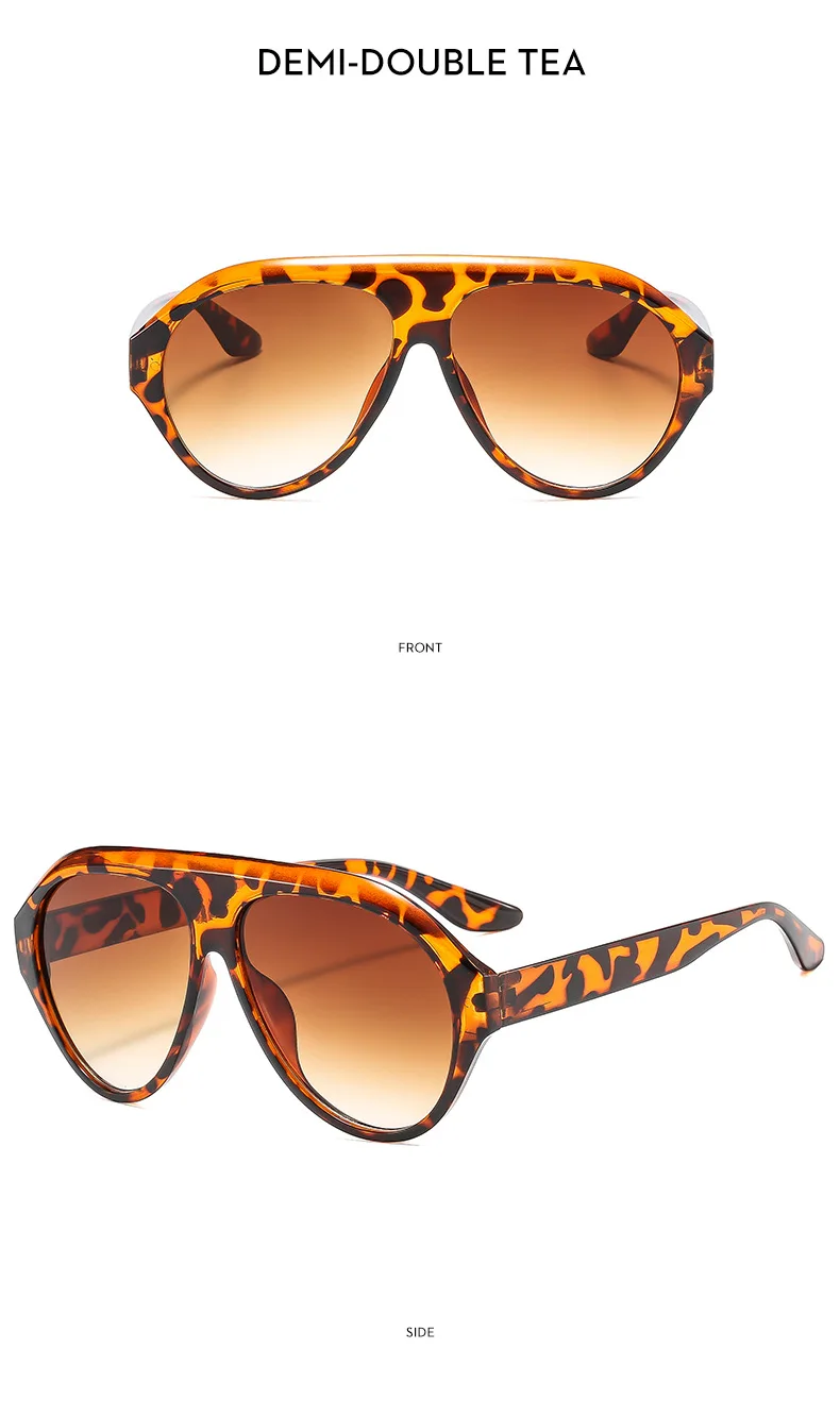 Trend Oversized Frame Pilot Luxury Designer Women's Sunglasses Retro Design Men Sunglass Punk Outdoor Travel Drive Shades UV400