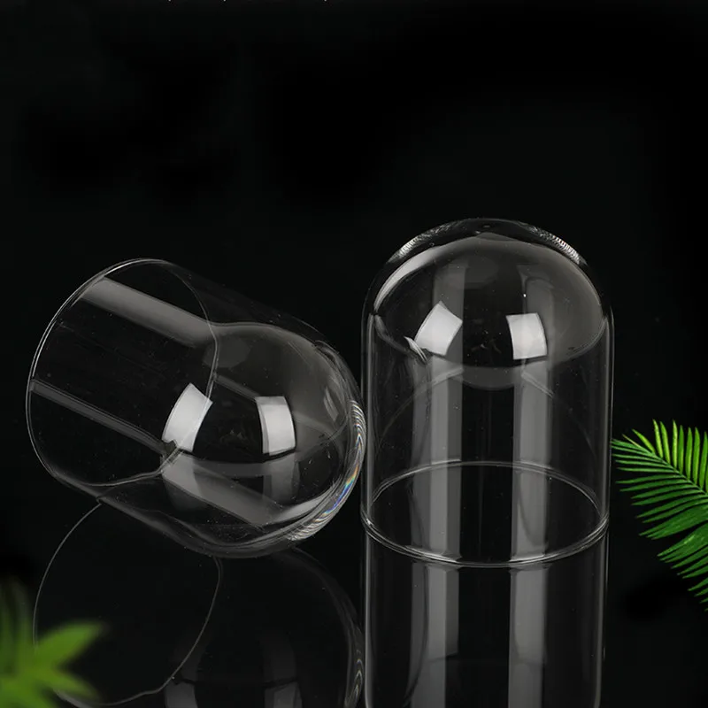 14*26cm Transparent Glass Dome Home Deocration Antique Gift Special Dustproof Cake Food Cover Clock 3