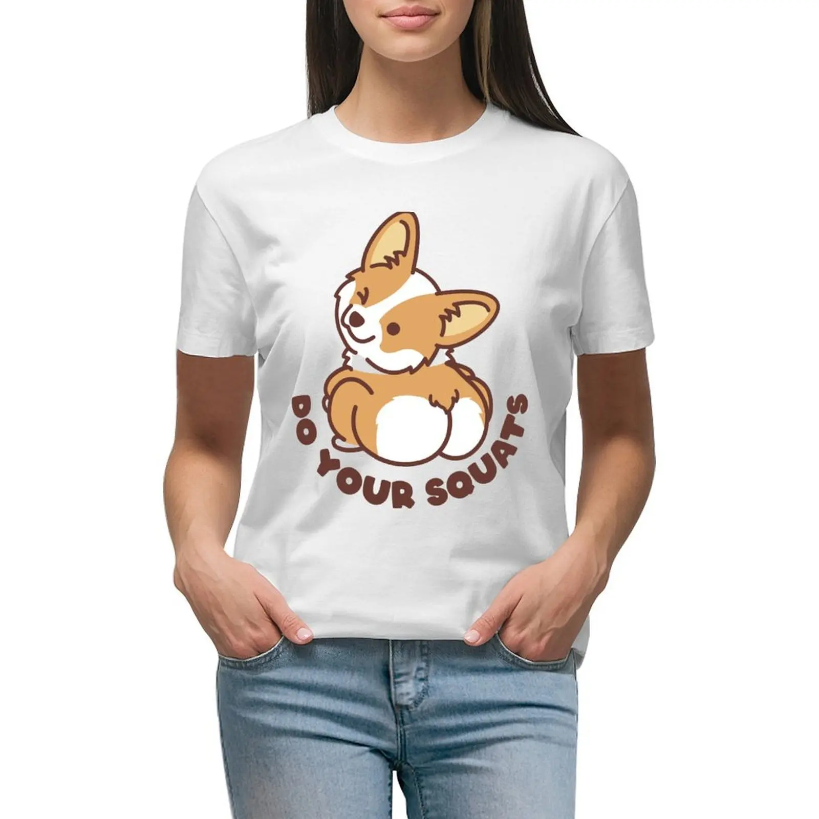 

Do Your Squats Cute Corgi - Bodybuilding, Fitness, Powerlifting, Crossfit T-shirt tops Female clothing cute t-shirts for Women