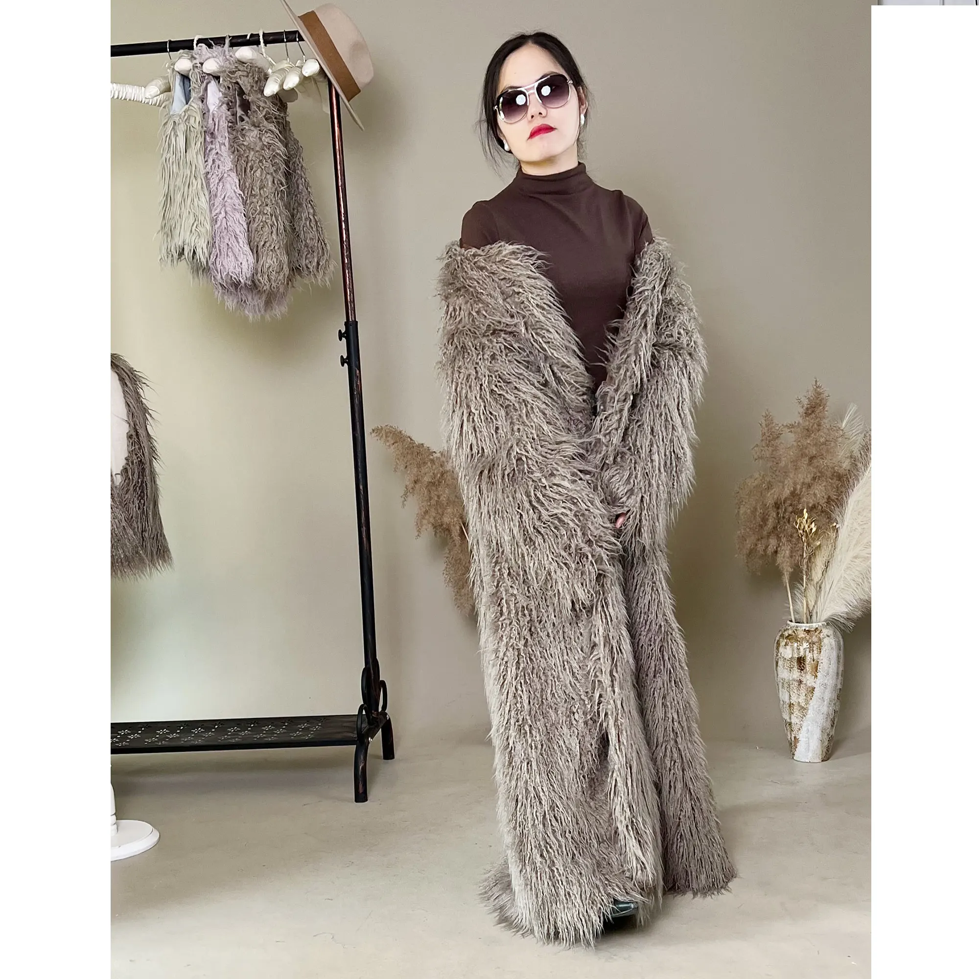 Don&Judy Fur Long Coats Maternity Pregnancy Women Overcoat Large Size Oversize Faux Fur Jackets Autumn Winter Female Outerwear