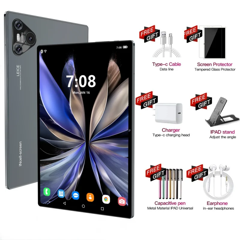 thumbnail image 1 of Tableta Pro 16 de 11 pulgadas, versión global, Android 13, 16 GB + 1 TB, Snapdragon 870, 5G, doble tarjeta SIM, llamadas telefónicas, WIFI, HD, 4K, nueva versión 2024, 1 of 5