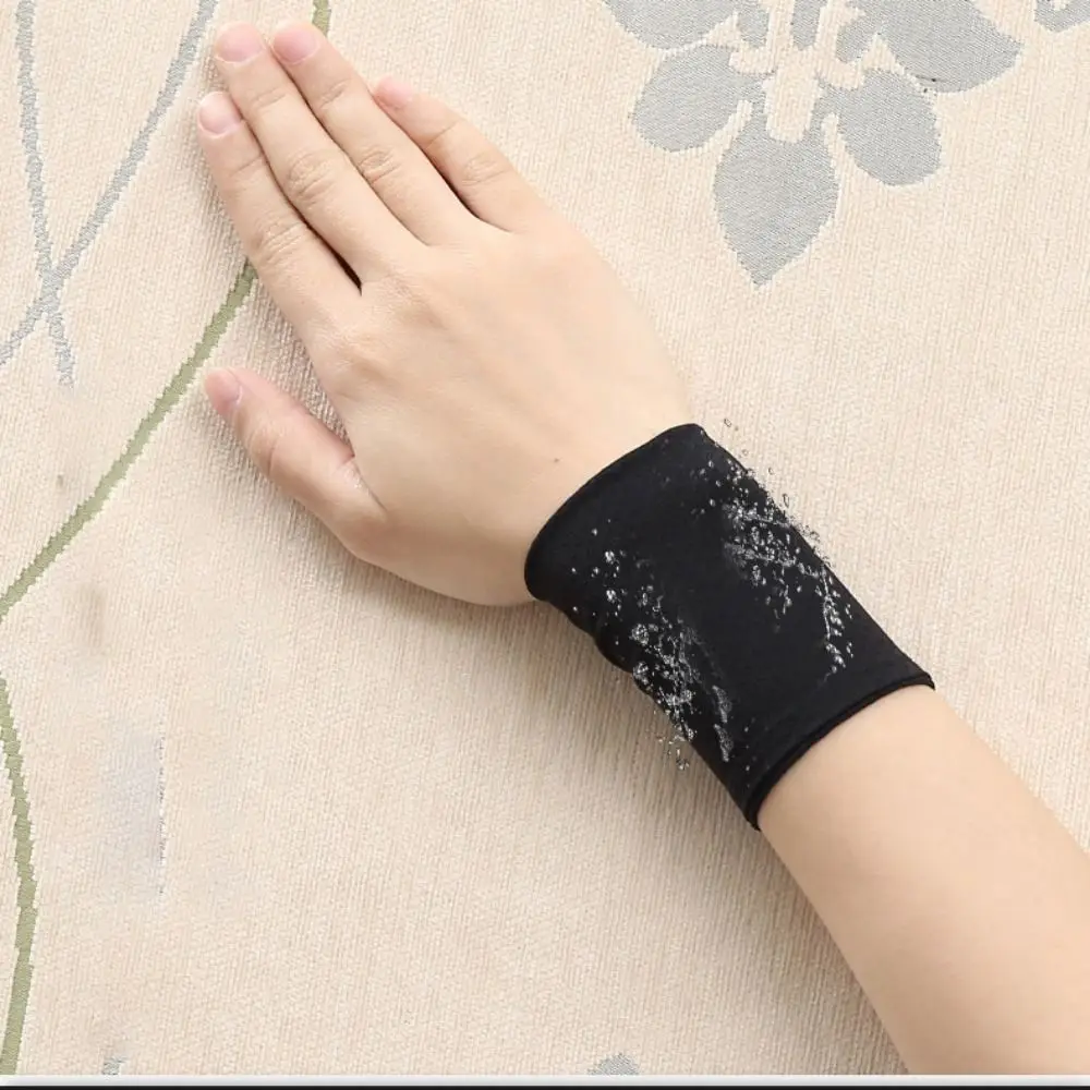 Neue Eis Seide elastische Armbänder atmungsaktive elastische Handgelenk wickel grau schwarz blau weiß Sport Armbänder Sommer – Detail 8