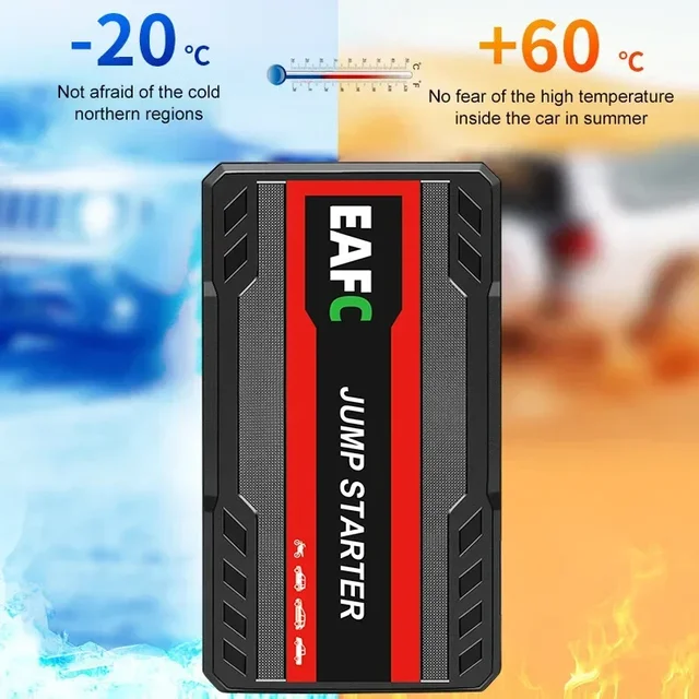 EAFC Car Jump Starter Power Bank Car Battery Starter 600A12V Auto Starting Device with LED Light For Auto Battery Booster Buster 3