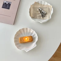 Creative Shell Shaped Ceramic Plate Jewelry Display Storage Trays Candle Plate Holder Household Home Table Decor Photo Props 2