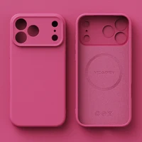 Original Liquid Silicone Magnetic Phone Case For iPhone 17 16 15 14 13 12 Pro Max Plus 17 Air For Magsafe Wireless Charge Cover - Image 3