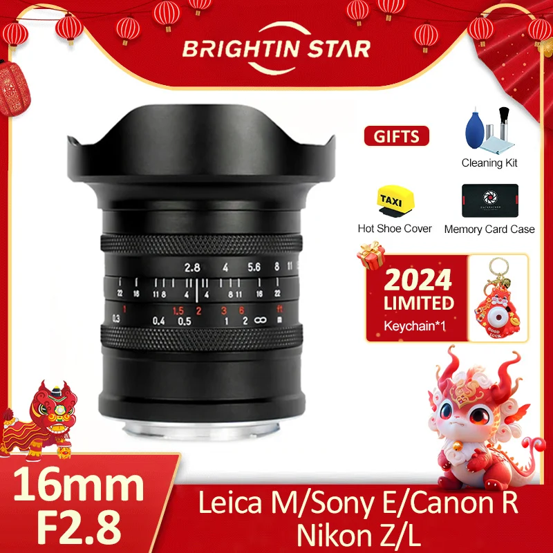 Brightin Star 16Mm F2.8 Full Frame Lente Ultra Grandangolare Ad Ampia Apertura Per Sony E Canon Eos R Rf Nikon Z Sigma Leica L Leica M