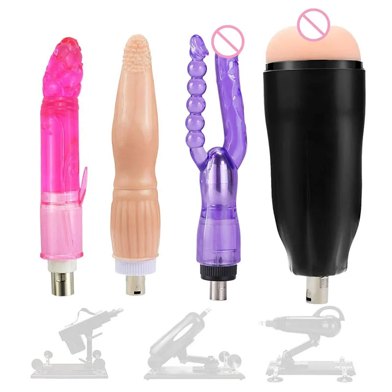 Sex Machine A2 / F2 3XLR Attachment Double Head Dildo Masturbation Cup for Women Man