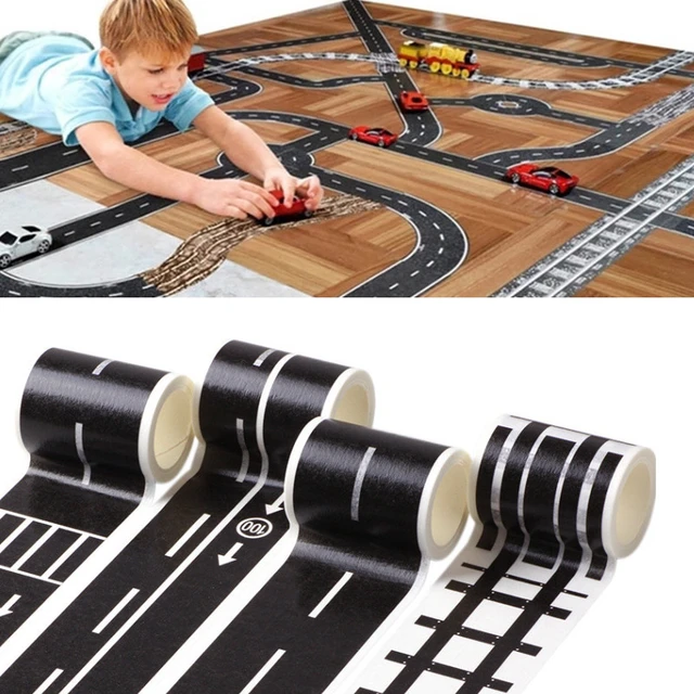 48mm/5M Children's Educational Toy Speed Limit 50/100 Road Tape  Self-sticking Road Traffic Sticker