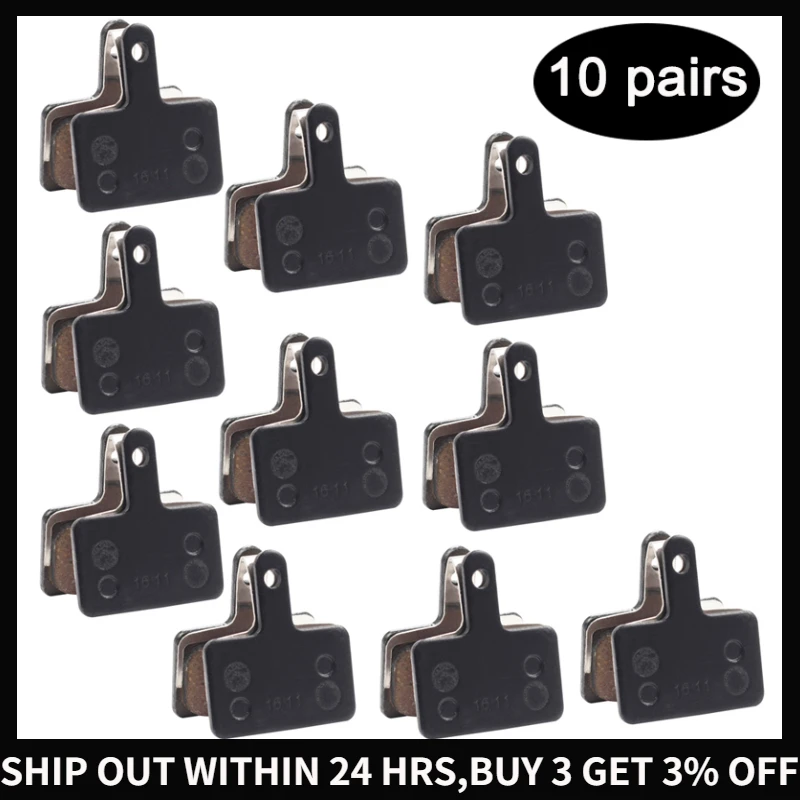 Bicycle Disc Brake Pads 1-10 Pack Resin Semimetal For Shimano B01S M375 M395 M446 M485 M486 M416 Deore M515 M525