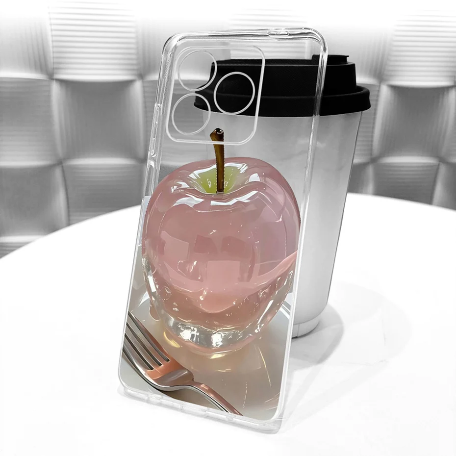 Clear TPU Case with Newest Style Pattern - Protective Back Cover Bumper