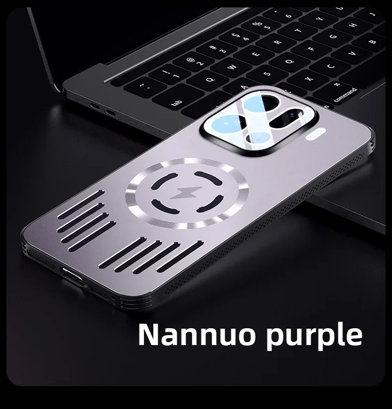 Enhanced Metal Heat Dissipation Magnetic Case with Shockproof Aluminum Alloy Bumper