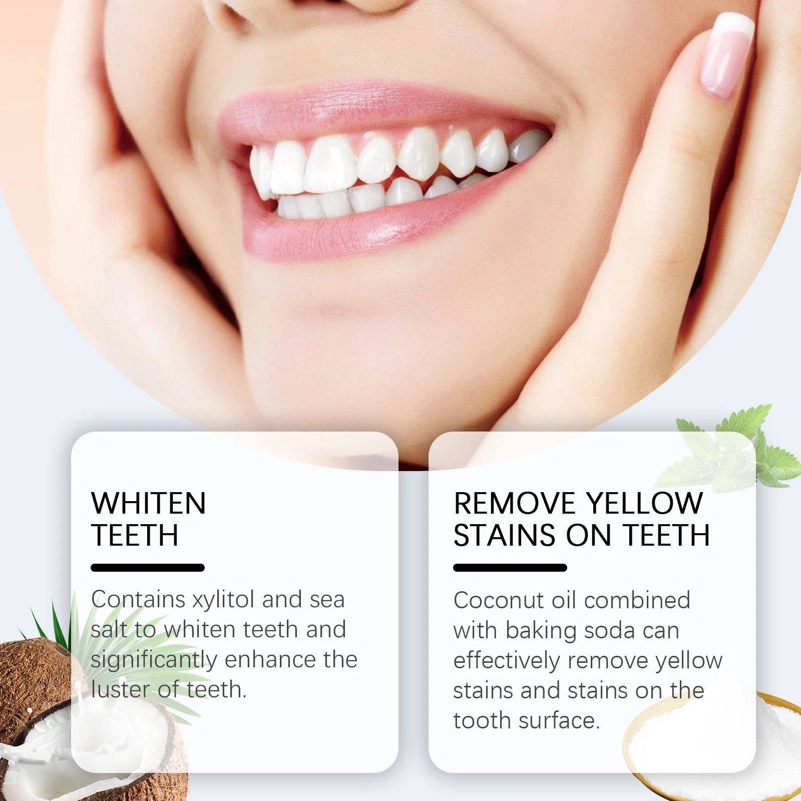 NOBS Toothpaste Tablets Chewable Dental Teeth Whitening Remove Bad Smoke Charcoal Stains Fresh Breath Travel Friendly Oral Care