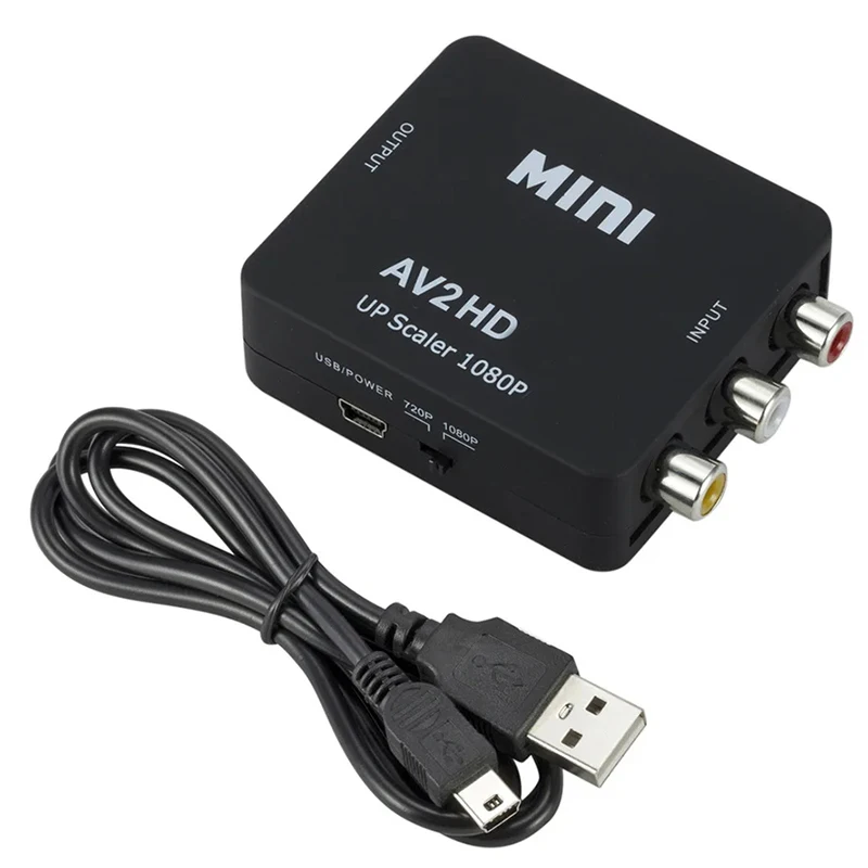 Universal HD AV to HDMI Video Audio Converter with USB Cable