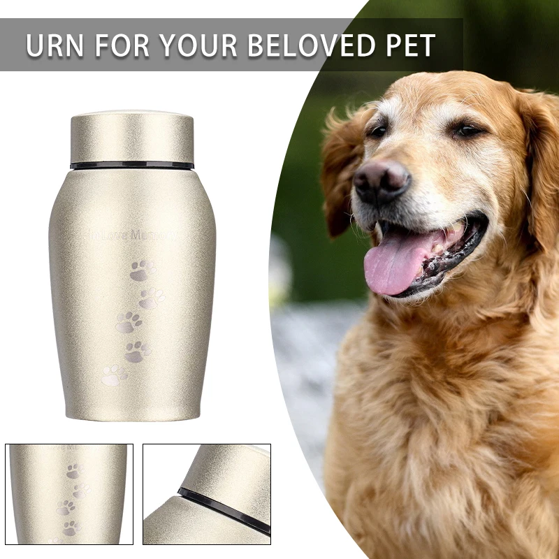 250ml Stainless Steel Pet Urns For Dog Cat Bird Mouse Cremation Ashes Keepsake Casket Columbarium Urn Memorial Cremation Urn