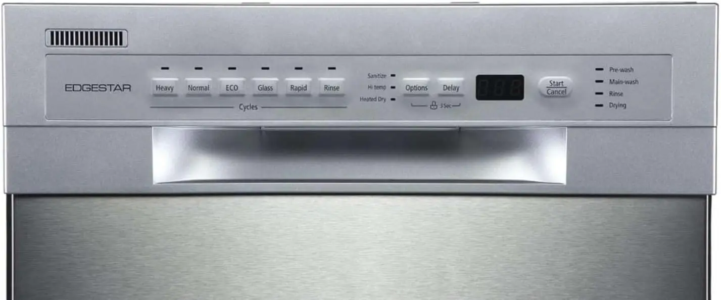 BIDW1802 18 Inch Wide 8 Place Setting Energy Star Certified Built-In Front Control Dishwasher - Stainless Steel 6