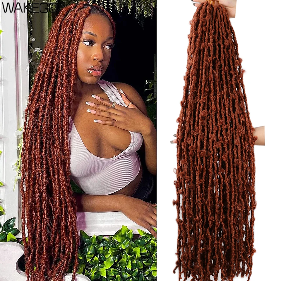 Wakego 350 Blue Ginger Butterfly Locs Crochet Hair 36 Inch 12Strands Distressed Butterfly Faux Locs Crochet Hair For Black Women 1