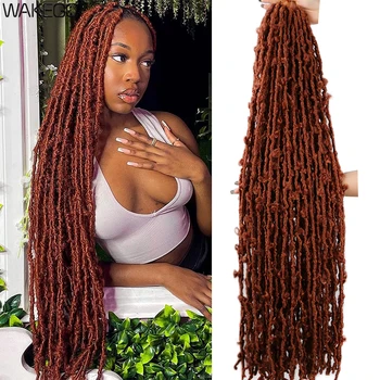 Wakego 350 Blue Ginger Butterfly Locs Crochet Hair 36 Inch 12Strands Distressed Butterfly Faux Locs Crochet Hair For Black Women 1