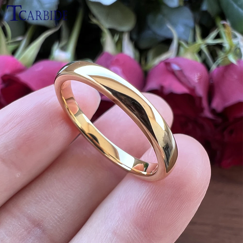 Simple Rings For Women Men Gold Color Stainless Steel Male Female  Engagement Wedding Ring Jewelry - Rings - AliExpress