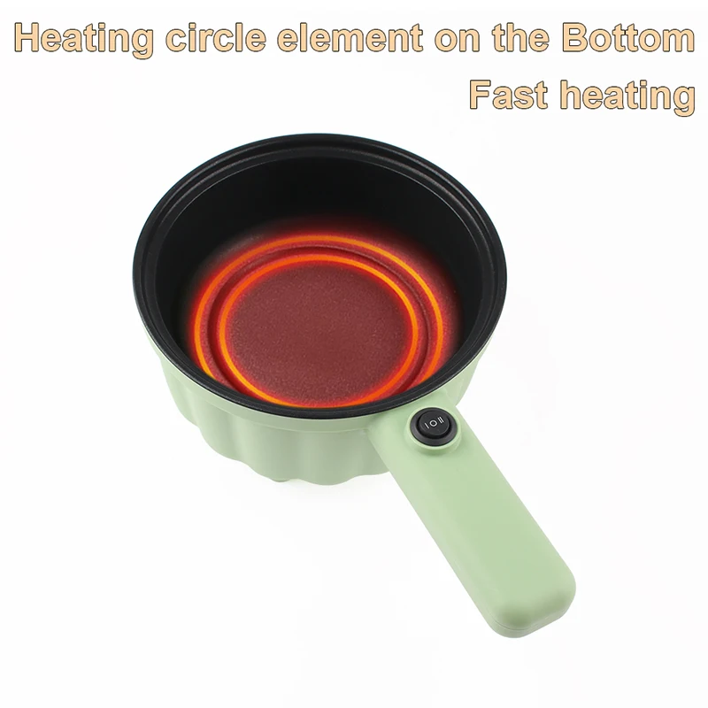 Multifunction Electric Skillet MIni Hotpot Noodles Rice Cooker Pancake Eggs Frying Pan Food Steamer Soup Stew Cooking Pot Heater 6
