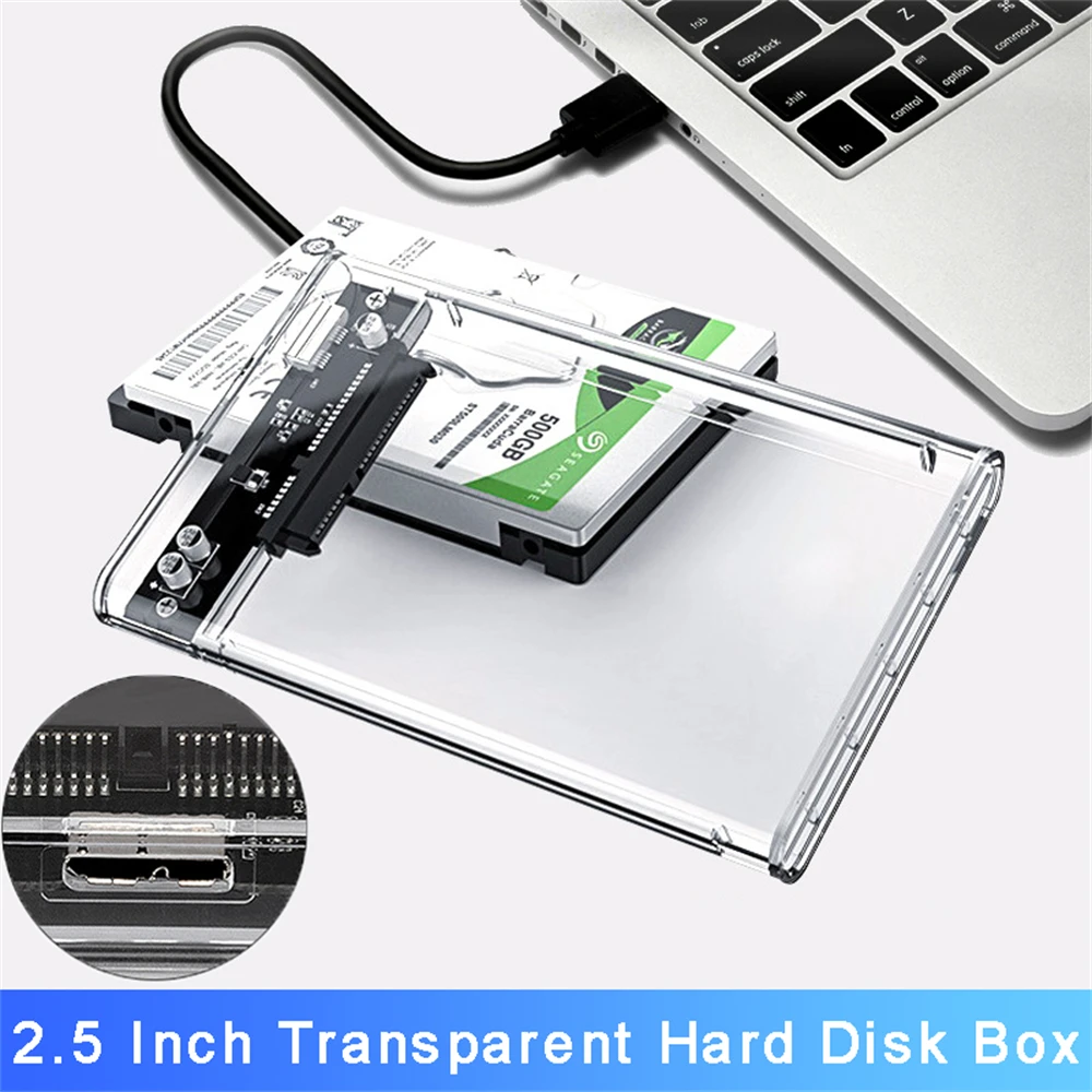 

Harddisk Boxs USB 3.0/Type C 2.5 Inch HDD SSD Shell SATA Hdd Box Enclosure Hard Drive Disk Box Cable 5 Gbps Support 2TB UASP