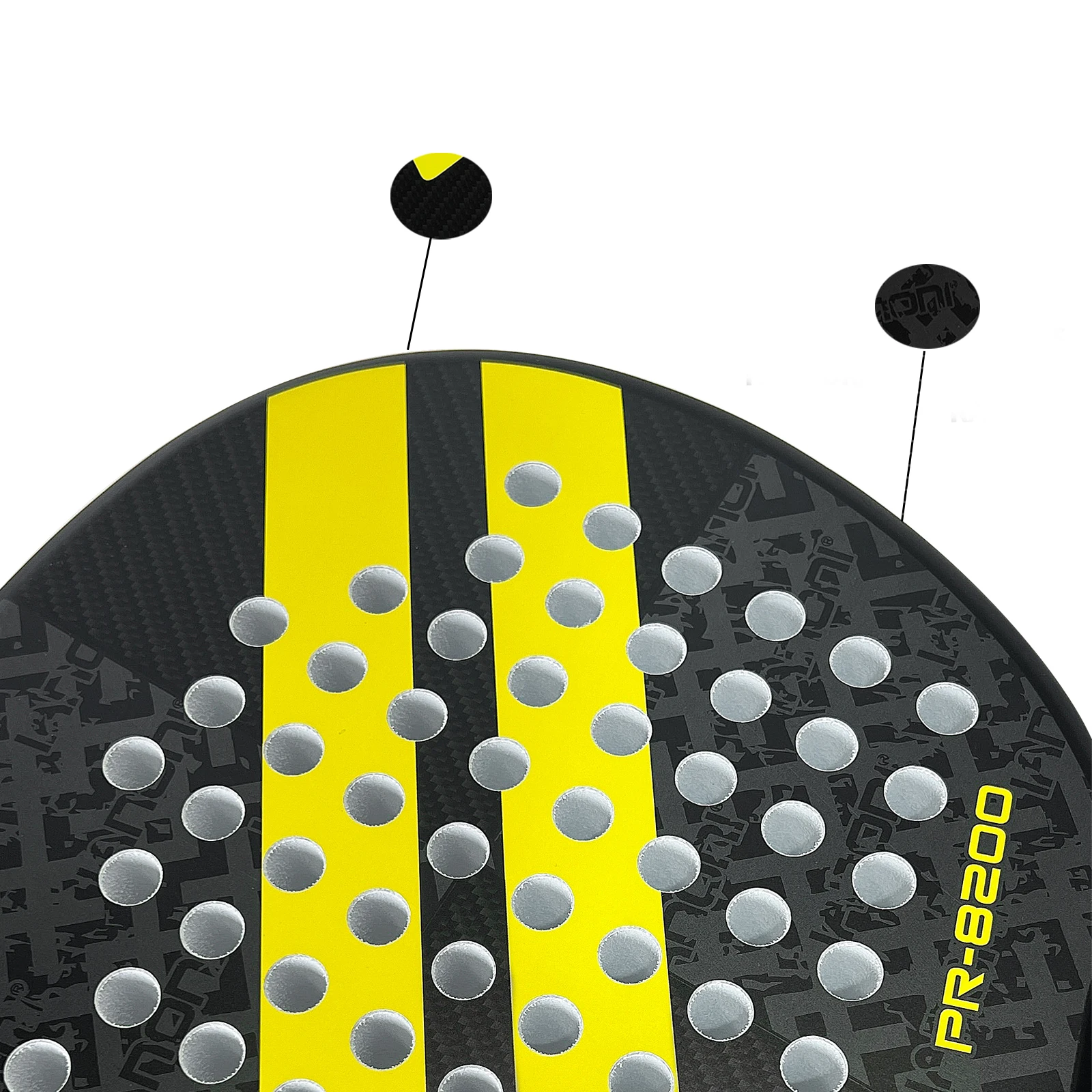 IANONI Padel Racket Set With 3 Balls Carbon Fiber Surface with EVA Memory Flex Foam Core Lightweight Padel Racquet