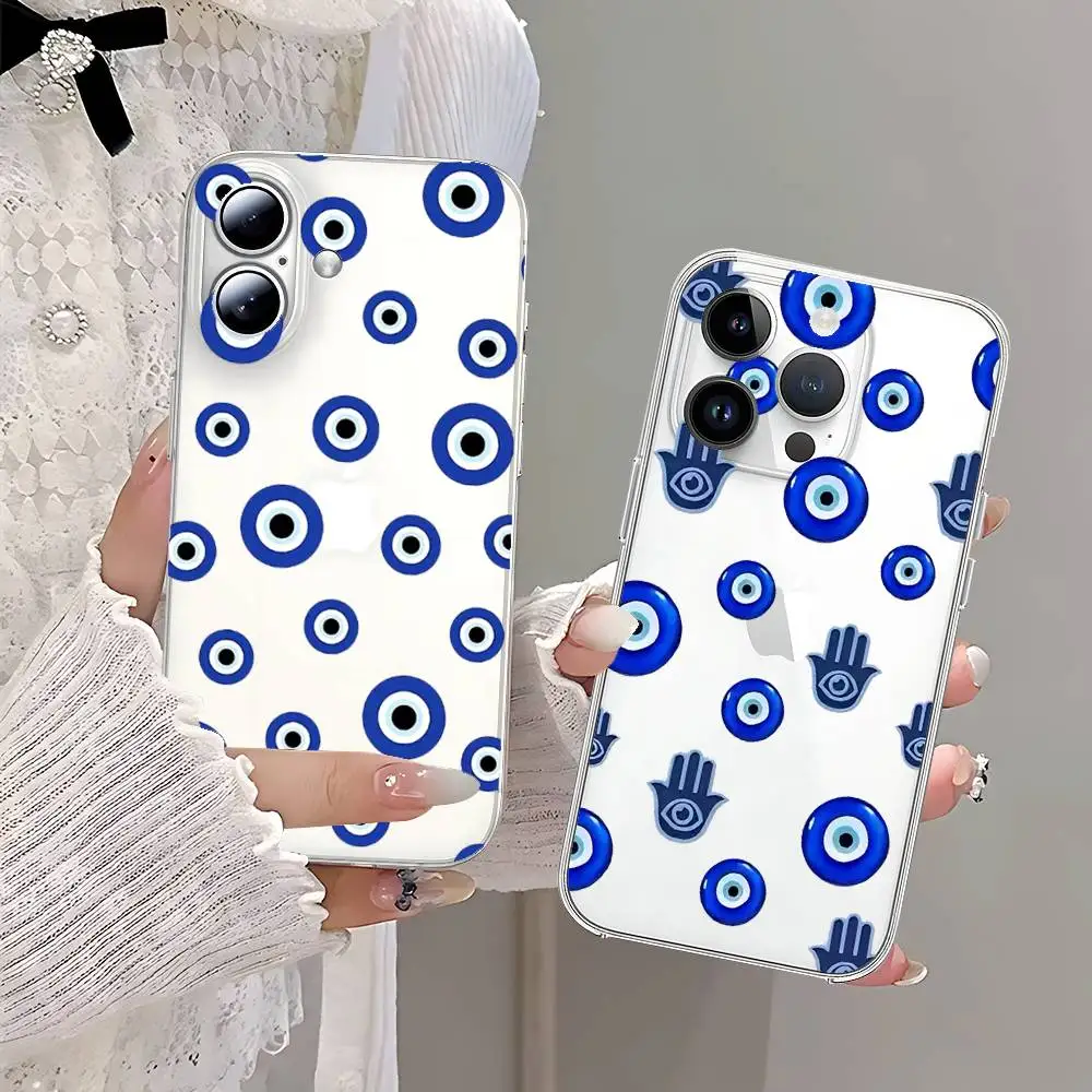 Transparent Shockproof Evil Eye Protective Phone Case