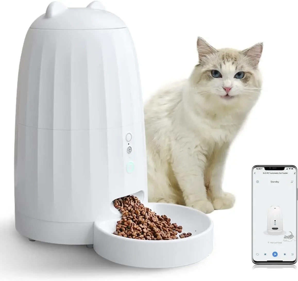 4L Automatic Cat Feeder App Control Wi Fi Enabled Smart Cat Food