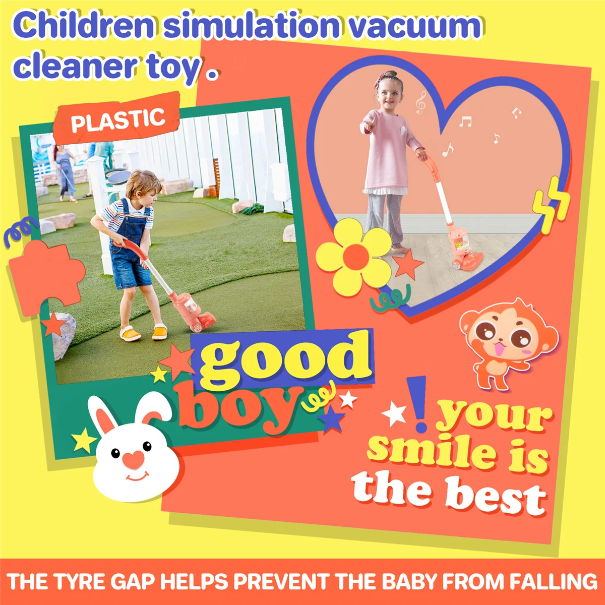 Children Electric Vacuum Cleaner Toy Simulation Vacuum Catcher Kids Pretend Cleaning Educational Toy Mini Vacuum, Red 6