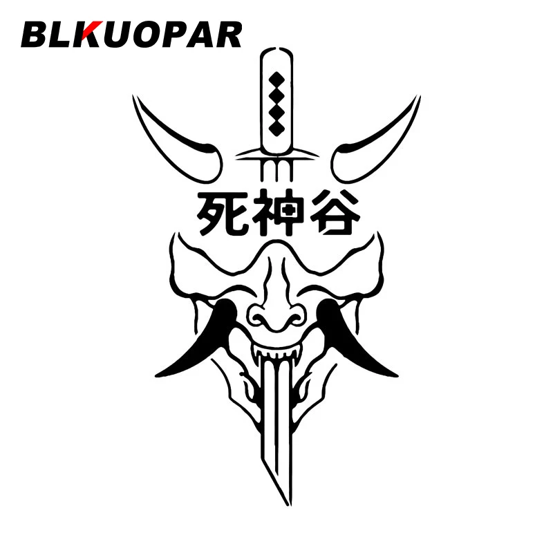 

Японская Маска BLKUOPAR Samurai индивидуальные автомобильные наклейки протектор двери автомобиля креативная наклейка кондиционер винил высечка графики