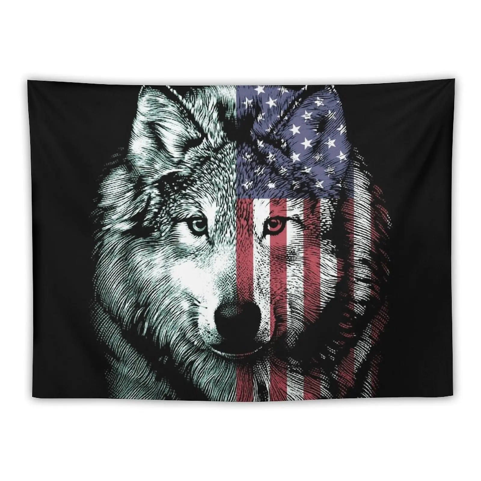 

American Wolf Tapestry Decoration For Bedroom Outdoor Decoration Tapestry
