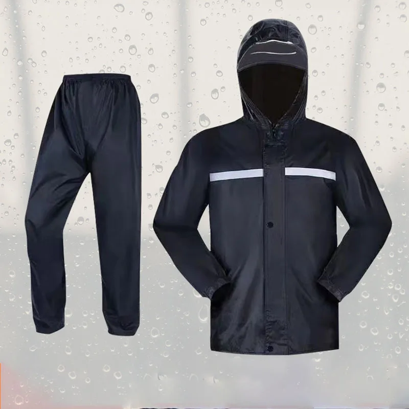 Raincoat Rainpants Suit Bicycle Motorcycle Riding Reflective Full Body Weatherproof For Men Women
