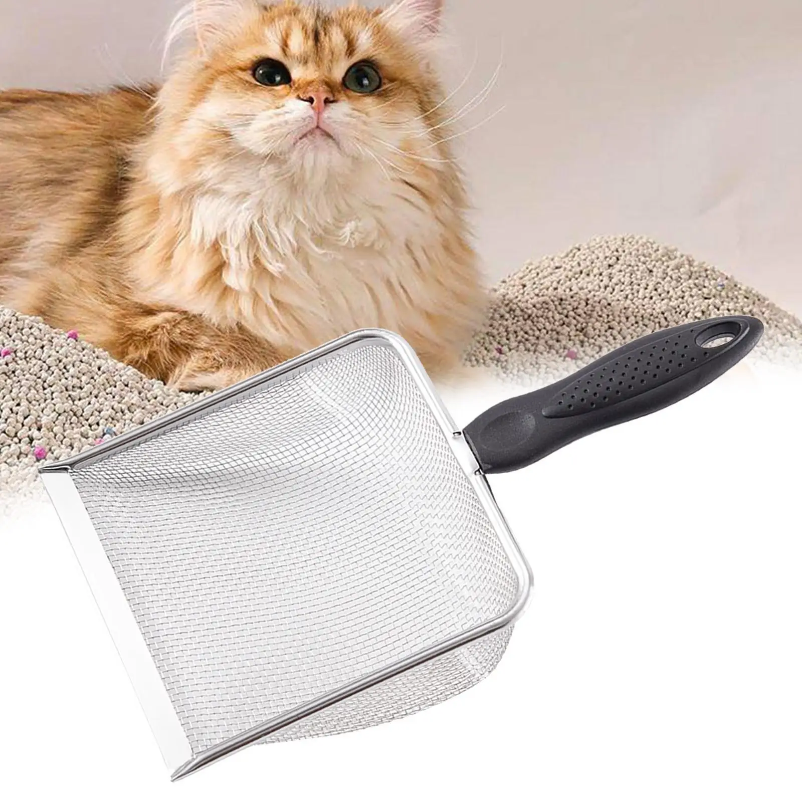Cats Litter Scooper Waste Spoon Heavy Duty Portable Cleaning Supplies Cat Litter Scoops Sifting Shovels for Box Kittens