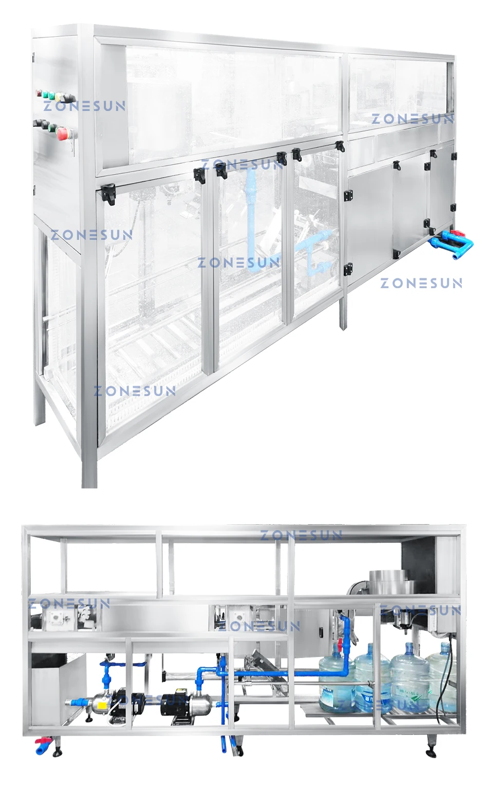 ZONESUN ZS-XG100J Automatic Barreled Water Liquid Filling Capping Machine