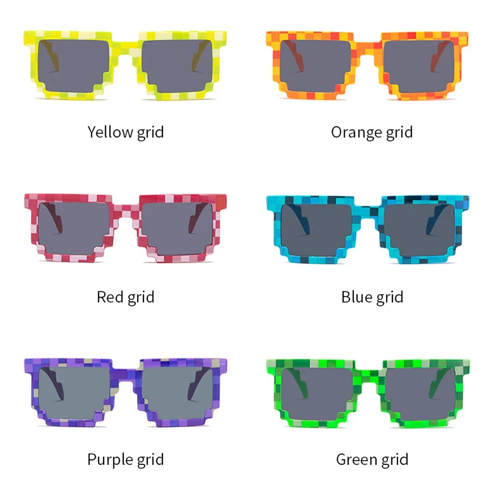 Sun Glasses Creeper Glasses Novelty Mosaic Funny Goggles Boys Girls Pixel Eyewear