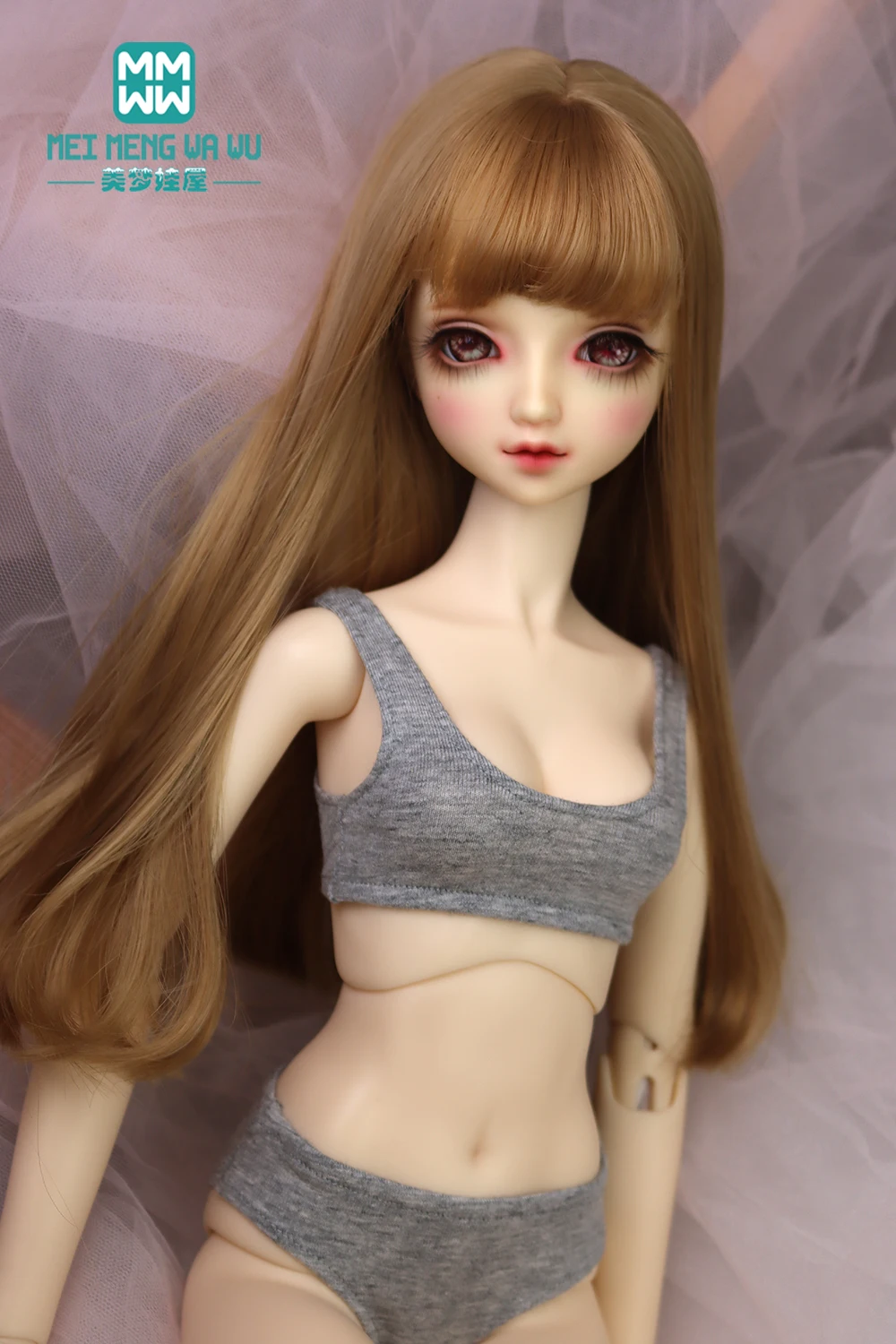 Passend für 28–60 cm große Puppen, 1/3, 1/4, 1/6 SD, DD, MSD, YOSD, BJD, Puppenzubehör, modisches Hosenträger-Unterwäsche-Set – Detail 26