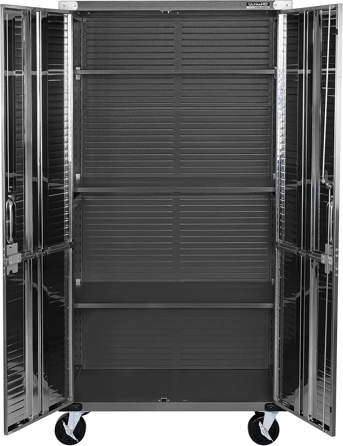 Classics UltraHD Solid Steel Rolling Lockable Metal Storage Cabinet Locker Organizer w/Adjustable Shelves for Garage, Wa 4