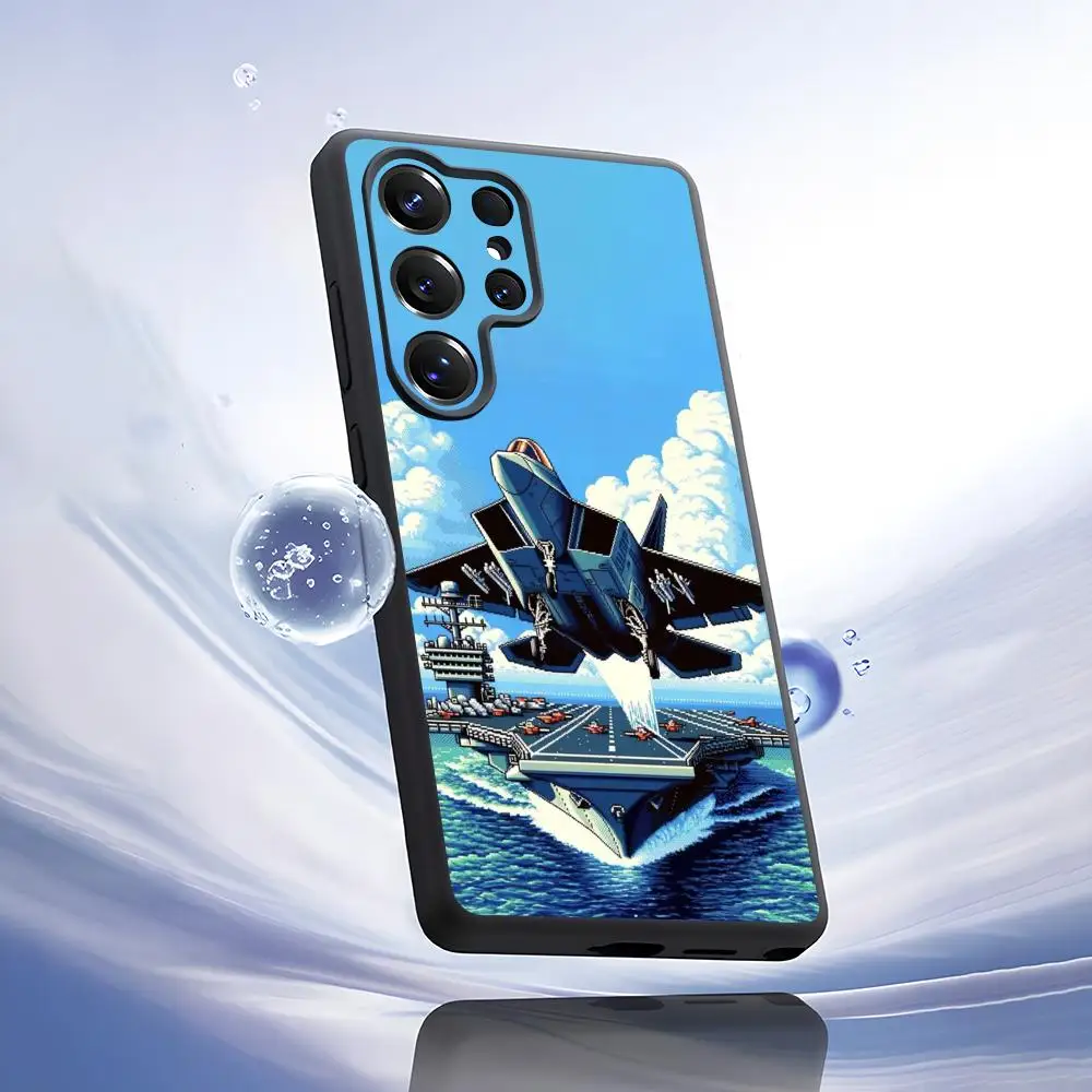 Sleek Military Fighter Jet Design Phone Case with Skin-Friendly TPU Soft Shell