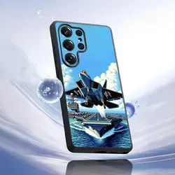Sleek Military Fighter Jet Design Phone Case with Skin - Friendly TPU Soft Shell - SamsungS24 Plus (Black1)