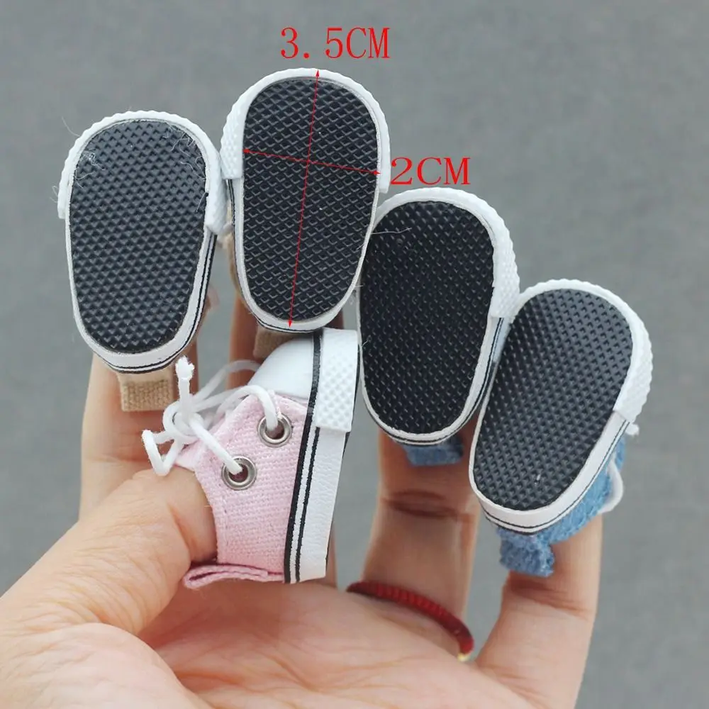 New 3.5*2cm 17cm Shoes Multiple Styles Hand-made Canvas Shoes DIY Accessories Dolls Shoes for