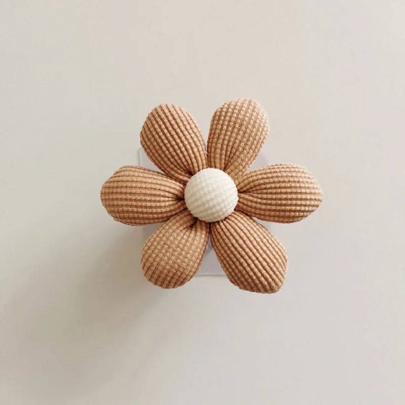 INS Flower Wall Hook Wooden Sticky Hooks Towel Coats Storage Holder Nordic Kids Room Decoration Minimalist Wardrobe Door Decor 6