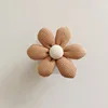 INS Flower Wall Hook Wooden Sticky Hooks Towel Coats Storage Holder Nordic Kids Room Decoration Minimalist Wardrobe Door Decor 6
