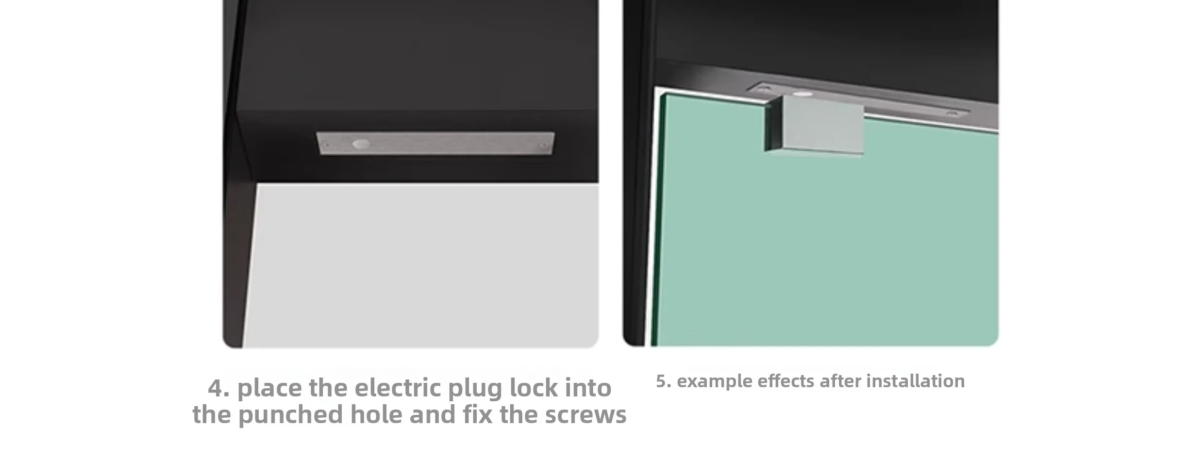 access control electric lock, narrow edge concealed access control lock, embedde