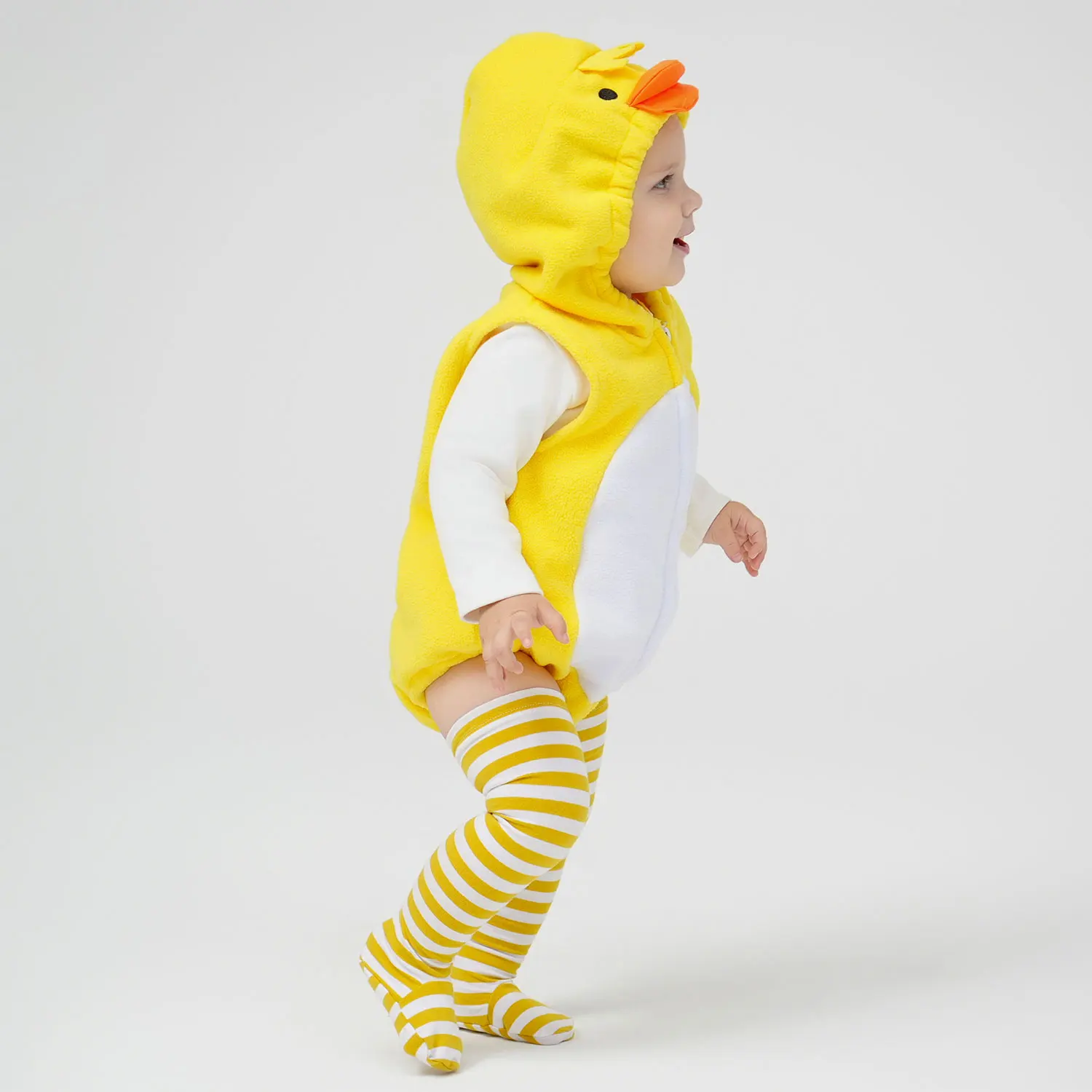 Disfraz De Patito Bonito Para Bebé – Mono Amarillo Con Capucha | Talla 18-24 Meses (89-93 Cm) | Ideal Para Carnaval, Halloween O Fiestas Temáticas