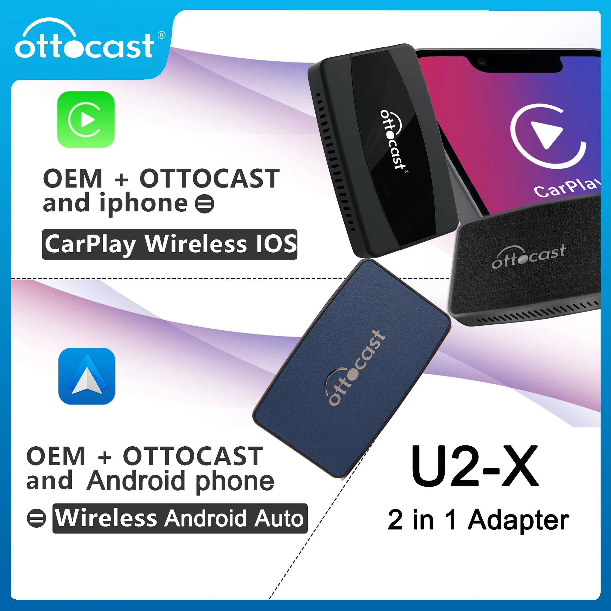 Ottocast U2 Smart Carplay Ai Box Android Auto Intelligent System For Apple  Carplay Multimedia Player Audio Navigation For Mazda - Car Ai Box -  AliExpress